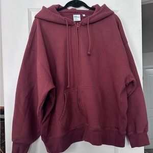 TNA Cozy Fleece Boyfriend Fit Zip Hoodie